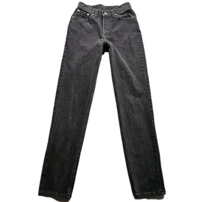 Vintage 90s Levis 512 Slim Fit Jeans Women 5 Black Made In USA 25x31 Tapered Mom - Picture 1 of 14