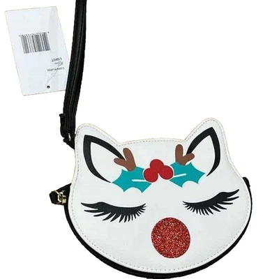 Luv Betsey Johnson Christmas Reindeer Rudolph Coin Purse Wristlet Bag Wallet NWT - Image 1 of 4