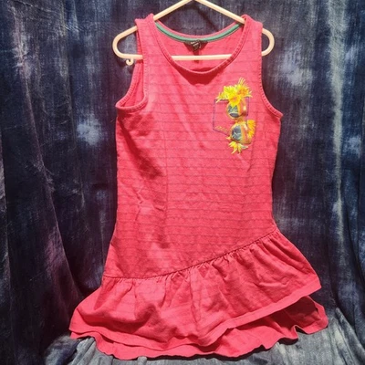 Child Dress Nautica Med Size 8/10 Pink Sunglasses Drop Waist Sleeveless  - Image 1 of 4