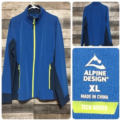 Alpine Design Tech Series Full Zip Jacket Mens XL Blue Lightweight Hiking Casual - Image 1 of 4