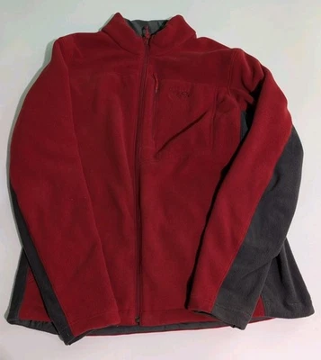 Chaqueta Mountain Hardwear Para Hombre XL Roja Doble Vellón Cremallera Completa Forrada Sherpa Exterior Foto 1 de 4