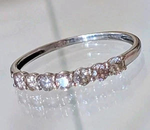 Anillo certificado media eternidad medio quilate diamante oro 18k talla 6 - Imagen 1 de 14