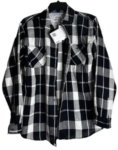 Boys Button Up Shirt, Black/ White Plaid Sovereign Code Arin Size Xl (18-20) New - Picture 1 of 9