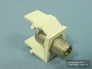 Leviton Acenti Sand Quickport F-Type Coaxial Cable Jack 75-Ohm AC084-FN-SND - Picture 1 of 5