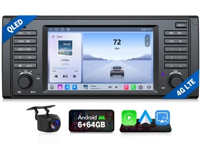 CAM+Eonon E39X6S 7" QLED Android 13 CarPlay Car Stereo Radio GPS 4G for BMW E39 - Image 1 of 4