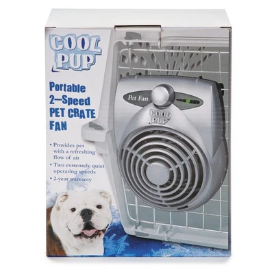 Cool Pup Crate Fan, 8x6.25x2.5” in Size – Quiet Battery Fan Keeps Dogs & Cats... - Image 1 of 4