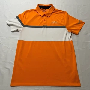 Nike Golf Dri-Fit Standard Orange Weiß Grau Kurzarm Polo Herren M » - Bild 1 von 13