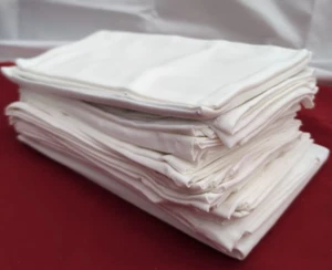Dulce Aguja Lino Algodón (Blanco - 45cm x 45cm - Paquete de 12 Servilletas de Comedor Finas) - Imagen 1 de 3