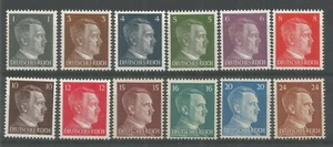 ALEMANIA 1941-42, ADOLF HITLER** 1pf a 24pf (12 valores) MNH - Imagen 1 de 1
