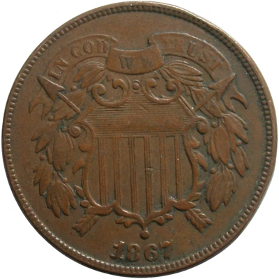 1867 Two Cent Piece - Image 1 of 2
