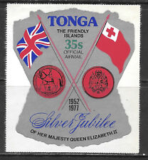 TONGA 1977 FLAGS OF GREAT BRITAIN AND TONGA SC # CO117 MNH