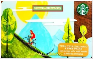 STARBUCKS COFFEE 2015 USA MOUNTAIN BICYCLE BIKE US COLLECTIBLE GIFT CARD - Picture 1 of 2
