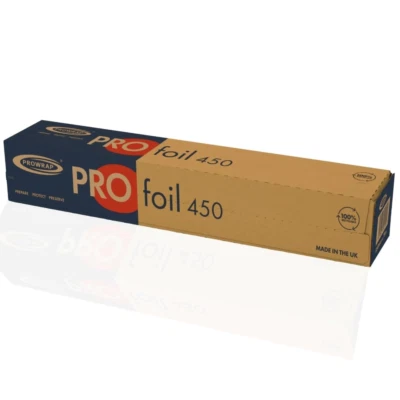 450mm Prowrap Kitchen Aluminium Tin Catering Foil Roll, 75 Metres, Food Wrap - Image 1 of 4