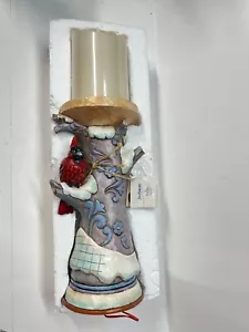 Jim Shore Bethlehem Lights Luminary Flicker Candle Holder Tree Cardinal - Picture 1 of 10