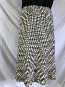 Dressbarn 3x A-line Geometric White/Tan/Black Skirt - Picture 1 of 3