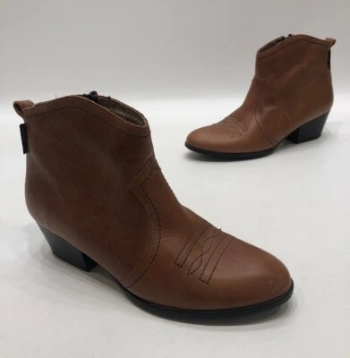 Botines Russell Bromley London para mujer cremallera lateral cuero marrón talla 38 Foto 1 de 4