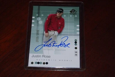 JUSTIN ROSE 2002 SP AUTHENTIC ROOKIE ON CARD AUTO #1936/2999 SHARP BEAUTY! - Image 1 of 2