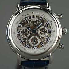 Constantin Weisz Skeleton Automatic wrist watch with blue leather strap