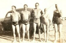 1930s Men & Women in Swimsuits At The Beach