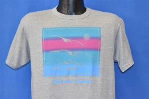 vintage 80s REDWOOD TRAILS SEABIRD SUNSET BLUE PINK GRAY HIKING t-shirt MEDIUM M - Picture 1 of 3