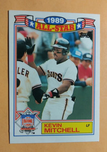 1989 Topps All-Star Baseball Card Kevin Mitchell San Francisco Giants #6