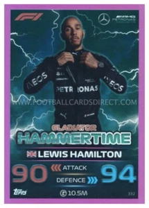 #332 Lewis Hamilton (gladiadores) turbo paralelo Attax 2023 - Imagen 1 de 1