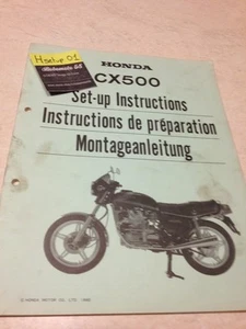 Honda CX500 Cx 500 500CX Instrucciones Preparation Montaje Instalacion Manual - Imagen 1 de 7