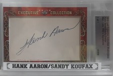 2018 Leaf Executive SANDY KOUFAX & HANK AARON 1950'S CUT AUTO AUTOGRAPH 1/1 