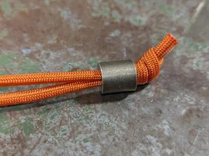 Patinaed Large Simple Brass Lanyard Bead and a Free Paracord Lanyard - Picture 1 of 6