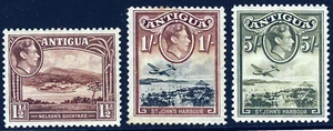 ANTIGUA King George VI 1938-51 Group to 5/- SG 100, SG 105a & SG 107 MINT - Picture 1 of 2