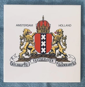 Amsterdam Holland Wappen Fliese Ter Steege Royal Schwabap 1984 - Bild 1 von 3