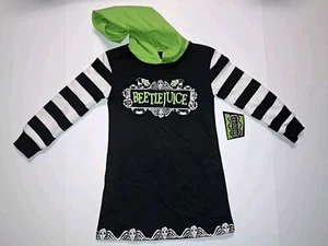 Beetlejuice Girls Sweater Hooded Dress Hoodie Dress Small 6/6X #B57 - Picture 1 of 5