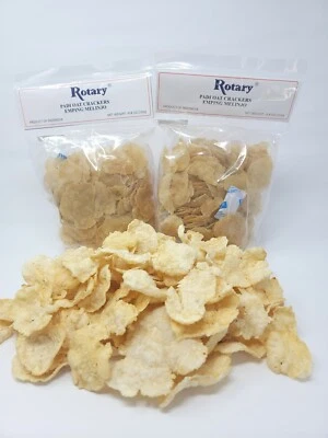 2 x 250g (2x 8.8 oz) Rotary Padi Oat Cracker Emping Melinjo UNCOOKED (US Seller)