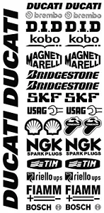 STICKER Aufkleber Sponsor Technical Moto DUCATI Set MotoGP WSBK Race - Bild 1 von 3