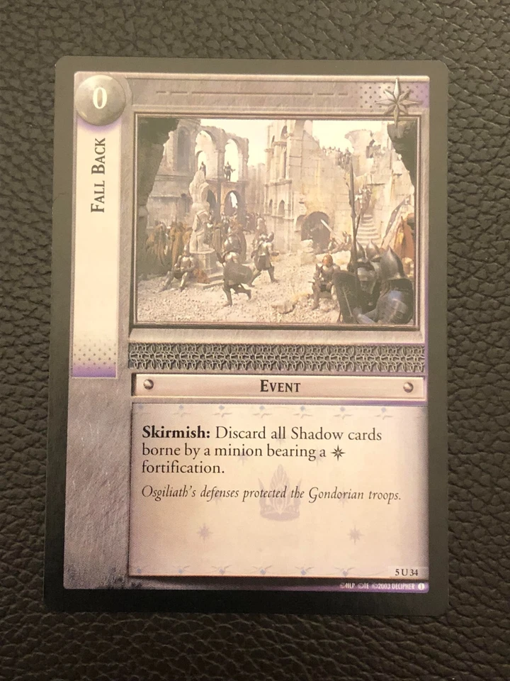 LOTR: Fall Back [Ungraded] Helm's Deep Lord of the Rings TCG Decipher - Image 1 of 1