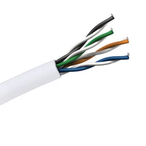 CAT5e CMR Ethernet UTP Cable White 1000FT - 24 AWG SOLID BARE COPPER - Picture 1 of 1