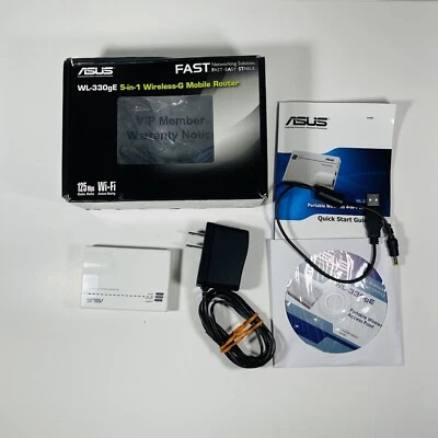 ASUS WL-330gE Portable Wireless Access Point Router Repeater Adapter Tested Work - Image 1 of 4