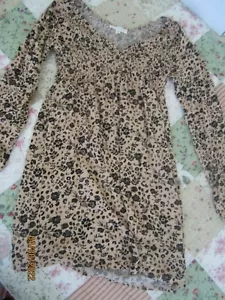 Women's L.A Hearts Floral Mini to Midi Dress Size XS - Black & Tan - Picture 1 of 3