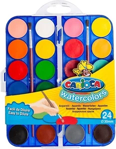 Carioca 2 Pack Watercolors Aquerelli - Multi Water Based Paints (24 Aquerelli) - Foto 1 di 1