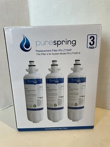 NIB 3 Pack PureSpring Replacement Refridgerator Filter PS-LT700P LG PS-LT700S - Picture 1 of 5