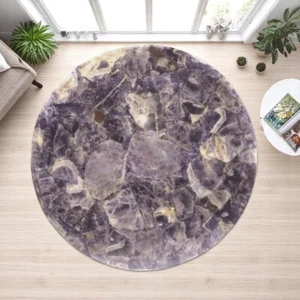 24" Amethyst Coffee Table – Handcrafted Purple Gemstone Furniture for Hotel Deco - Picture 1 of 8