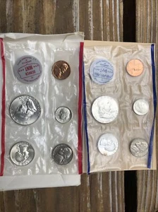 👉1961 Official U.S. Mint Set. 10 coins Both "P" & "D" WITH ENVELOPE - Picture 1 of 4