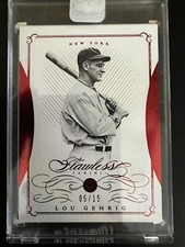 2016 PANINI FLAWLESS LOU GEHRIG RUBY SSP /15 IRON HORSE NEW YORK