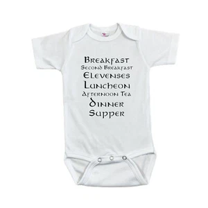 Meal List Baby Bodysuit - Laughing Giraffe - Size 0-3 M - LOTR Inspired - Picture 1 of 2