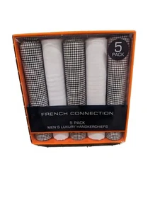 French Connection Men's 5 Pack Luxury Handkerchiefs - Picture 1 of 1