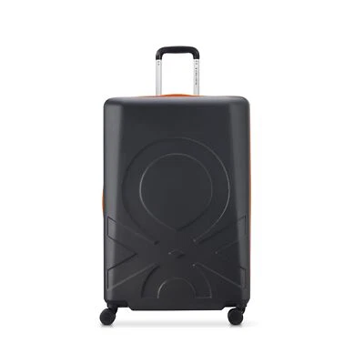 United Colors of Benetton Fabrica Hardside Luggage with Spinner Wheels, Black... - Image 1 of 4