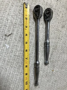 Vintage Set of 2 Snap On Ratchets 3/8" F710 FL720 USA - Foto 1 di 6