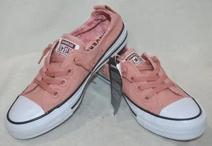 Converse Women's CT AS Shoreline Rust Pink/White/Blk Slip On Sneaker - Sz 5 NWB - Picture 1 of 8