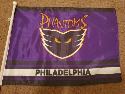 Vintage AHL PHILADELPHIA PHANTOMS Defunct Decorative Flag - Philadelphia Flyers Cover