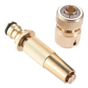 High Pressure Garden Shower Garden Hose Nozzle Adjustable Set For Hose 1/2" - Picture 1 of 11